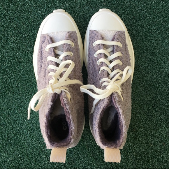 NWT Converse CTAS Faux Shearling Run Star Hike Platform Sneaker Mauve Purple 9 - Picture 9 of 13